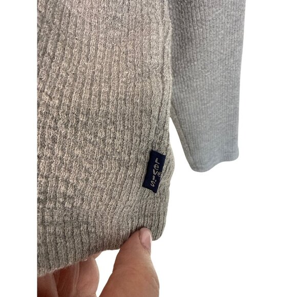 Levis Womens Gray Ribbed Button-Up Cardigan Sweater With Folded Collar Size L - Picture 5 of 7
